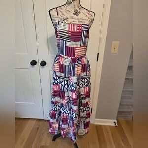 THML Flag Print Mid Dress-NWT